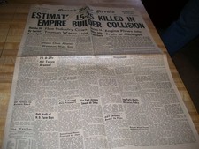 Grand Forks ND Herald August 10 1945, People Killed in Empire Train Collision picture