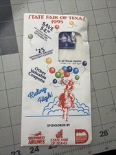 Vintage 1995 State Fair of Texas Unused Coupon Packet w/ Collector Pin & Ads picture
