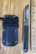 Custom Handmade Neck Knife 6.5” Micarta Handle Hard Sheath Unsigned picture