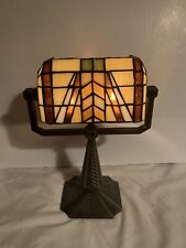 PartyLite Deco Stained Glass Tiffany Style Double Tealight Holder Lamp picture