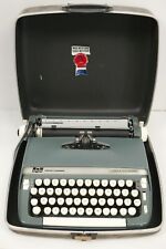 Vintage 1967 Smith Corona Super Sterling 6SS Manual Typewriter Blue w/ Case picture