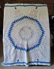 Antique 1920s 100 Year Old Hand Sewn Cotton Quilt Lone Star 68