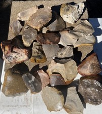 Heat Treated Variety Texas Chert/Flint spalls @ 4”-6”—-5 lbs. —-GLOSSY COLORS picture