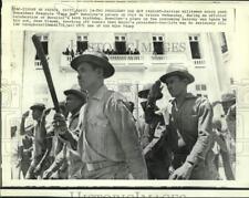 1971 Press Photo Haitian militamen march by Port Au Prince Presidential Palace picture