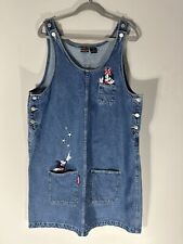Disney Mickey and Minnie mouse Denim Jumper Dress Retro 90s XL new without tags picture