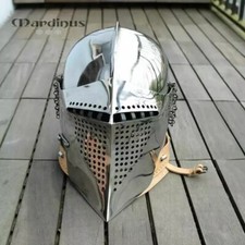 New Medieval Armor Barbuta Fighting Helmet Knight 18 Gauge Steel Christmas Gift picture