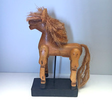 π NOVICA Artisan Crafted Brown Wood Horse Sculpture 'Jaifah Aksornsri' Folk Art picture