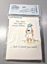 Hallmark Shoebox Greetings 6 Blank Note Cards Envelopes Police Dog Vintage 1987 picture