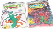 Gumby's Summer Fun & Winter Fun Special #1 Comic Book Lot 1987 Comico Adams picture