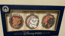 Disney Pins The Aristocats Tails of Friendship Ltd. Edition Boxed 3 Pin Set NEW picture