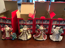 Herald Santa Claus Christmas Figurines Set of 4 4.5