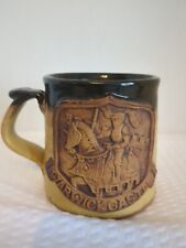 Vintage Warwick Castle Pottery Mug Cup Warwickshire England Knight Castle picture