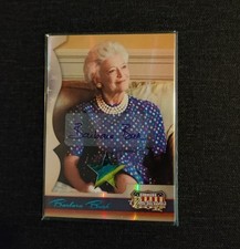 2008 Donruss Celebrity Cuts Barbara Bush Auto Patch 08/10 Signed Single Digit picture