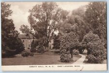 Lansing Michigan Postcard Abbott Hall Michigan Agricultural College Scene c1920s picture
