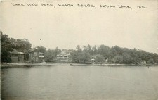 1927 Cedar Lake Indiana Lake View Park North Shore RPPC Postcard 26-1222 picture