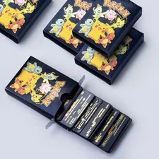New Foil Black PACK 55 CARDS TCG GX Vmax GX Card Charizard Rare Pokemon Card picture