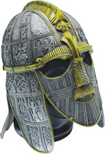 Viking Style Anglo-Saxon Helmet Latex Costume Sutton Hoo Inspired, Medieval Cosp picture