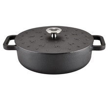 Farberware Disney Monochrome Pre Seasoned Cast Iron 3-qt. Shallow Casserole with picture