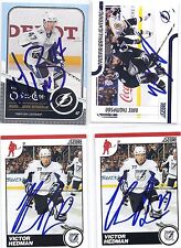 2011 Score #418 Nate Thompson Tampa Bay Lightning Signed Autographed Card picture
