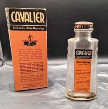 (MM) Vintage Cavalier Scientific Suede Dressing Empty Bottle  w/Box picture