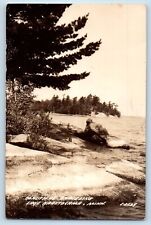 Lake Kabetogama Minnesota MN Postcard RPPC Photo Beautiful Shoreline c1940's picture