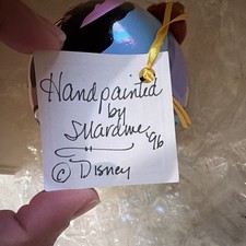 Vintage 1996 Disney World Hand Painted Esmeralda Ornament Sign’d S.Nardine NIB picture