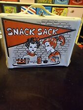 1958 Snack Sack Vintage Vinyl Lunchbox Soda Fountain picture