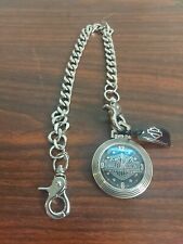 Harley Davidson 120th Anniversary Collector Pocket Watch With Tag 16in Chain picture