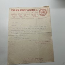1901 Antique Letterhead Spaulding Nursery & Orchard Co picture