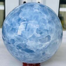 Natural Blue Celestite Crystal Sphere Ball Healing Madagascar 1940G picture