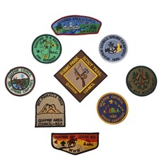Vintage 80s Boy Scout Quapaw Area Council Arkansas 9 Patches Collectible Emblems picture