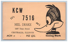 1971 QSL Card Sitting Duck Centralia IL KCW 7516 Neil Drake picture