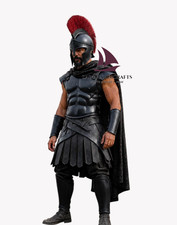 ZAIN Roman Black Spartan Armor Costume Handmade Warrior Greek Gladiator Cosplay picture