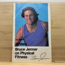 Vintage Signed Bruce Jenner on Physical Fitness Instruction Booklet AKA Caitlyn picture