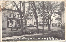RPPC Island Falls ME Town Scene 1913 picture