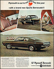 1967 Plymouth Sports Barracuda Car sports car Chrysler retro photo print ad L99 picture