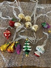 Vintage Kurt S Adler 12 Mini Glass Christmas ORNAMENTS Miniature Fruit picture