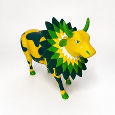 Cow Parade How Now Green Cow BP Houston #9427 2001 British Petroleum Figurine picture
