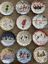 NEW Anthropologie 12 Days of Christmas Plates Complete Set 12 Inslee Fariss 2020 picture