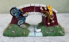 CURIOUS GEORGE Bicycle and Bridge Bookends Limited Vandor Book end #3436/10000 picture