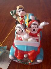 Vintage Very Rare Disney Schmid Mickey Minnie Mouse Goofy Car Music Box picture