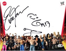 Eve Torres & The Miz autographed signed WWE wrestling Mattel 2010 SDCC photo JSA picture