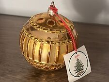 SPODE ORNAMENTS ON THE TREE GOLD SPARKLING BALL ORNAMENT - NEW picture