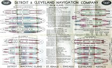 1920s-30s D&C Line Great Lakes Fleet Deck Plans w/ 6 Ships & Color-Coding picture