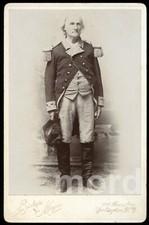 RARE SIGNED PHOTO EB BALL AS GEORGE WASHINGTON CABINET CARD President Soldier picture
