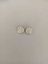Lot Of Two Small Gucci buttons 13mm Gold Tone Gg Designer Button Replacement  picture