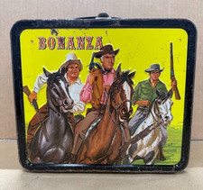 Vintage 1968 Aladdin Bonanza Metal Lunchbox Western TV Show No Thermos picture