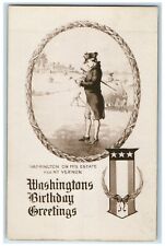 c1910's Washingtons Birthday Greetings Gibson Unposted Antique Postcard picture