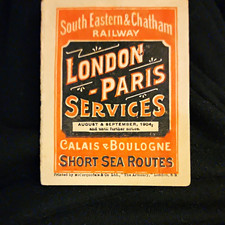 South Eastern & Chatham Railway &Steam Ship London–Paris Timetable Booklet 1904 picture