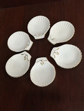 Cunard White Star OceanLine Foley Shell Nut Oyster Dishes Queen Elizabeth C-1950 picture